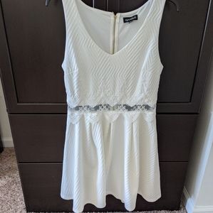Macy's White fit and flare dress size 12